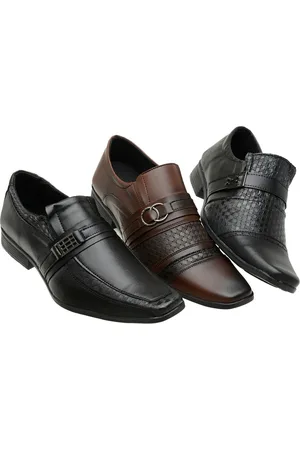 Eleganci Kit 3 Pares Sapato Social Masculino Homem de Atitude