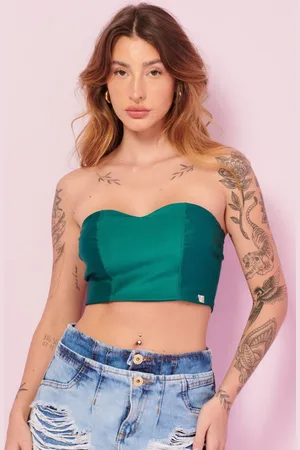 Planet Girls Top Feminino Up Glam Decote Coração Medio