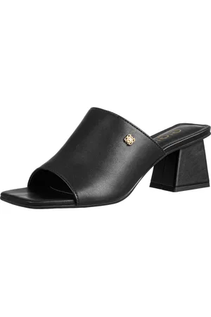 Gigil Tamanco Salto Alto Bloco Grosso Sandal Ankle Boots Confortável