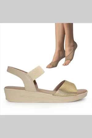 USAFLEX Sandália Feminina Plataforma MM0701+2P Meias Color Sports Sapatilha Dedinhos 9065