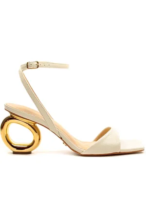 Cecconello SandÁlia Verniz Off White Salto MÉdio 2193004-12