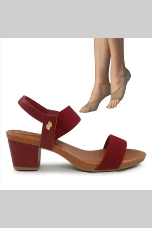 USAFLEX Sandália Feminina Salto Bloco Y8204+2P de Meias Color Sports Sapatilha Dedinhos