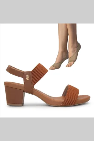 USAFLEX Sandália Feminina Salto Bloco Y8204+2P de Meias Color Sports Sapatilha Dedinhos