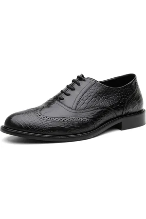 Centuria Calçados Sapato Social Centuria Brogue Couro Croco