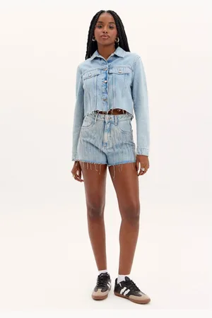My Favorite Things Short Grandfather Jeans Brilho