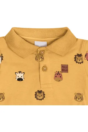 Pulla Bulla Infantil - Body Menino - Ocre - 50555-345 Amarelo