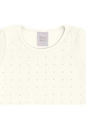 Pulla Bulla Infantil - Blusa Primeiros Passos Menina - Off White - 50604-1271 Bege