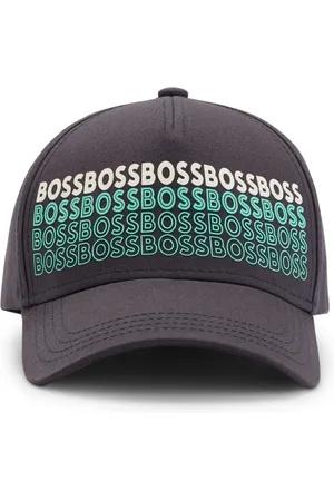 HUGO BOSS Boné De Sarja De Algodão Com Estampa De Repetição De Logo