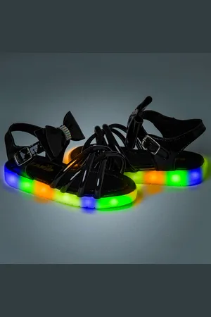 Lumie Infantil - Sandália Led Feminina Calçado Com Luz Luzinha Que Pisca