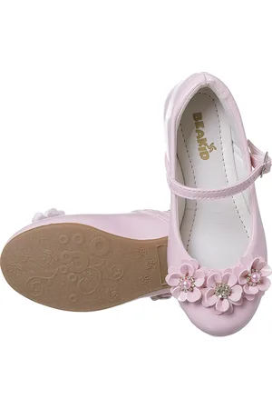 BEAKID Infantil - Sapatilha Feminina Estilo Boneca Com Flor Personalizada Casual E Social
