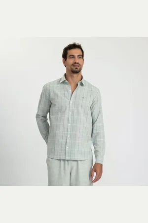 DOCTHOS Camisa Manga Longa Relaxed Fit Xadrez Exclusivo Camisa Manga Longa Relaxed Fit Xadrez Exclusivo 106 Claro P