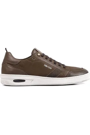 FERRACINI Sapatênis Masculino de Couro Casual New Blady Chocolate