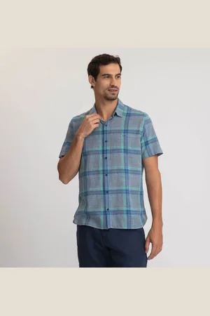 DOCTHOS Camisa Manga Curta Slim Xadrez Mescla Exclusivo Camisa Manga Curta Slim Xadrez Mescla Exclusivo 012 Gg
