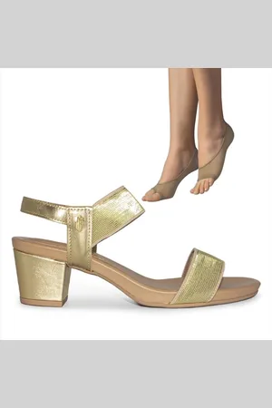 USAFLEX Sandália Feminina Salto Bloco Y8204+2P de Meias Color Sports Sapatilha Dedinhos