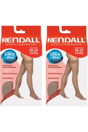 Kendall Kit com 2 Meias 7/8 Sem Ponteira Média Compressão (18-21 mmHg) - 1712