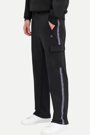 HUGO BOSS Calça Regular Moletom Dandul Regular Preta