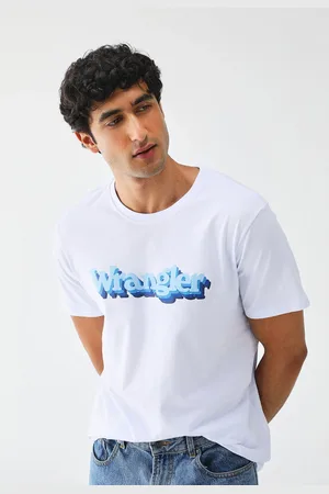Wrangler Camiseta Reta Estampada Branca