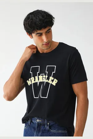 Wrangler Camiseta Reta Estampada Preta