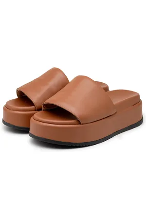 Flor da Pele Sandália Feminina Tamanco Flatform 5300 Napa