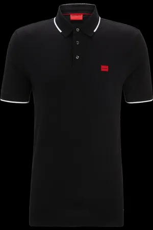 HUGO BOSS Polo Slim-Fit De Algodão Italiano Com Etiqueta De Logo