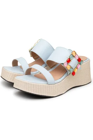 Flor da Pele Tamanco Feminino Plataforma Salto Médio 5200 Napa Claro