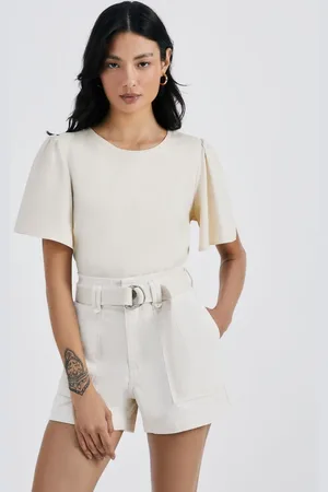 Hering Shorts Feminino Em Sarja Com Cinto