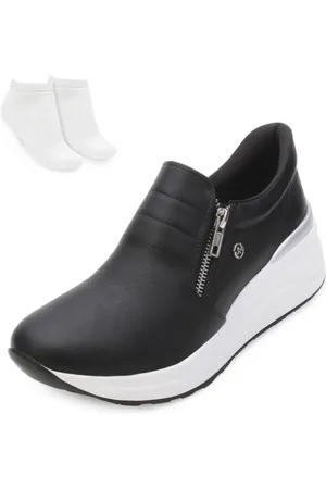 VIA MARTE Tênis Slip On e Meia VM24-08101 -Branco