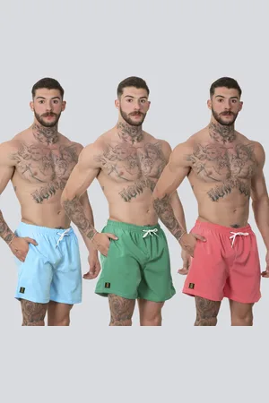 Lucas Lunny Kit 3 Short Masculino Bermuda Praia Casual Mauricinho Rf410 Colorido