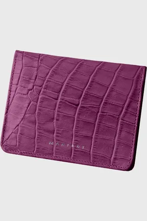 Mariart Carteira de Couro 649MRT Croco Merlot