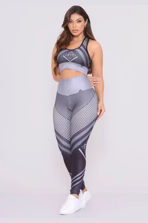 Dl Conjunto Feminino Fitness Top e Calça Não Transparente Cintura Alta