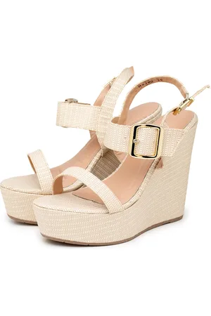 Flor da Pele Sandália Anabela Feminina Plataforma Fivela 40104 Natural