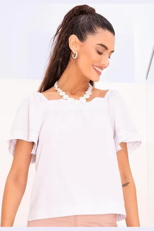 QUINTESS Blusa Em Tricoline