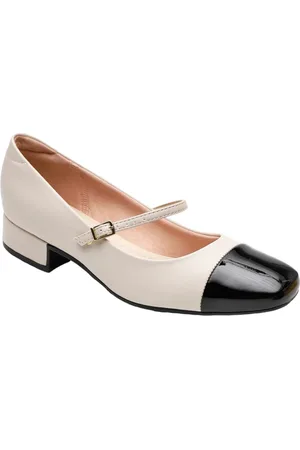 Nanda Manu Sapato Mocassim Feminino Oxford Salto Baixo Branco