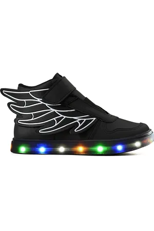 CALCADOS LGHT LIGHT Infantil - Tenis De Led Meninos Botinha Asas Escolar Casual