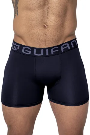 Gabi Cueca Boxer Masculina Microfibra Lisa Elástica Super Confortável Marinho