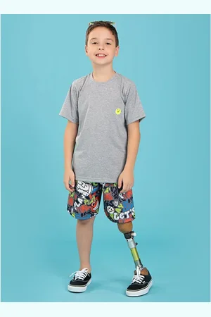 Molekada Infantil - Conjunto Verão Menino Mescla Camiseta e Bermuda Sublimada
