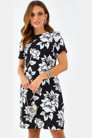 QUINTESS Vestido Em Crepe Plano