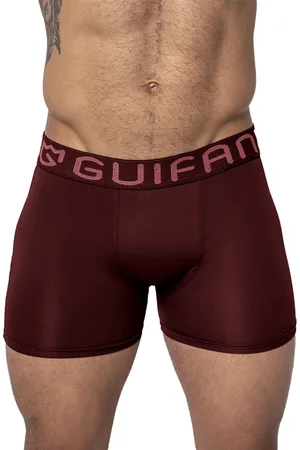 Gabi Cueca Boxer Masculina Microfibra Lisa Elástica Super Confortável Rubro