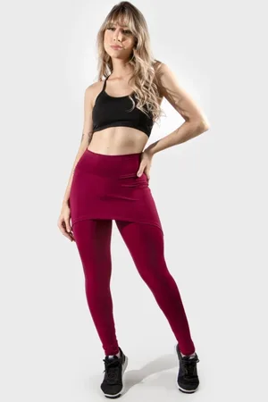 4 Estações Calça Legging Saia Lisa Feminino Academia Fitness Malhar
