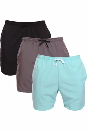 ADRIBEN Kit 3 Shorts Tactel Masculino Adulto Estilo Mauricinho Praia Piscina /Cinza