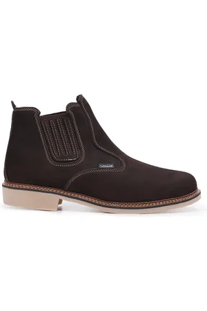 Schiareli Bota Botina Masculina de Couro Sola de Borracha Country Roça Sítio Macia Moderna 525