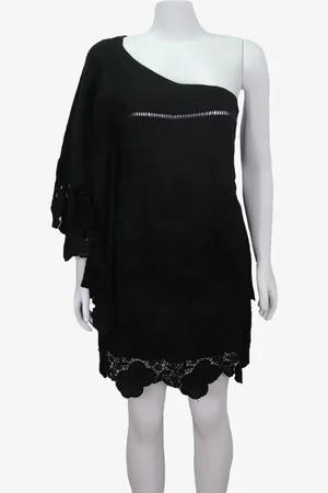 EMIGÊ Vestido Caos Ombro Ú Renda Produto Gentilmente Usado
