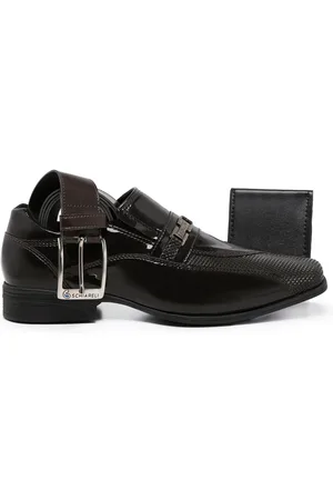 Schiareli Kit Sapato Social Masculino Para Trabalhar + Cinto + Carteira Casamento Verniz Calce Fácil 835