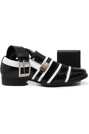 Schiareli Kit Sapato Social Masculino Cinto e Carteira Verniz Festa Casamento 853 e Branco
