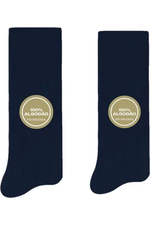 Selene Kit 2 Pares Meias Social Masculina Fio Escócia 8910 Marinho