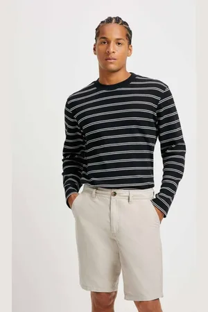 Hering Bermuda Básica Masculina Chino Em Tecido Fio Tinto