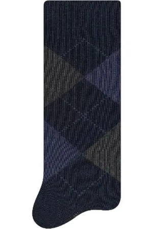 Selene Meia Casual Masculina Cano Longo Escocesa 8010 Marinho