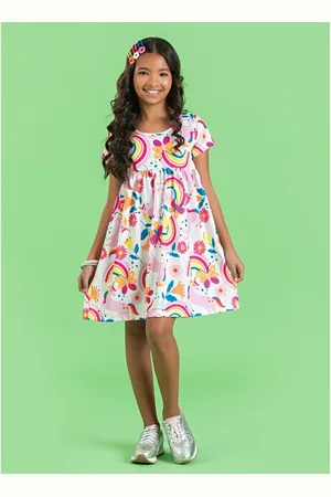 Molekada Infantil - Vestido Menina de Unicórnio