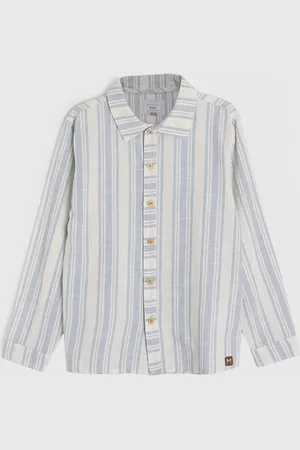 BRANDILI MUNDI Infantil - Camisa Listrada Off-White