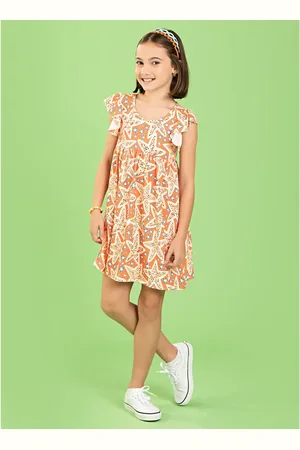 Molekada Infantil - Vestido Menina Vitamina Com Babado Na Manga Estrela